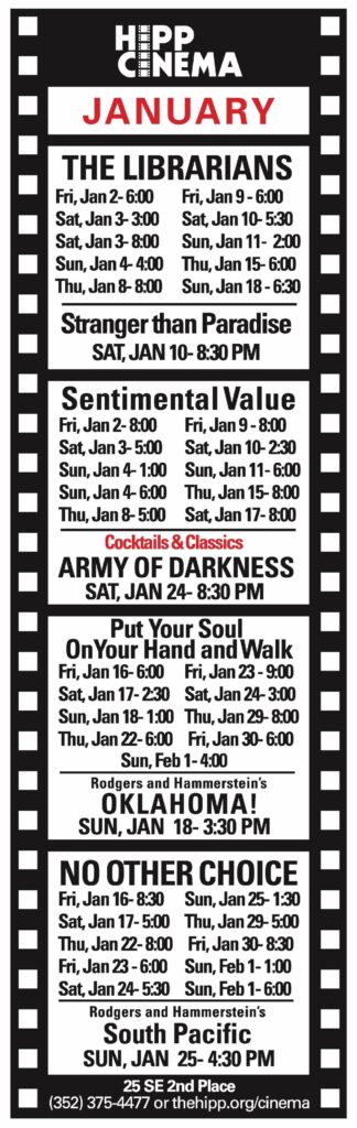 Hippodrome Cinema January 2026 lineup
