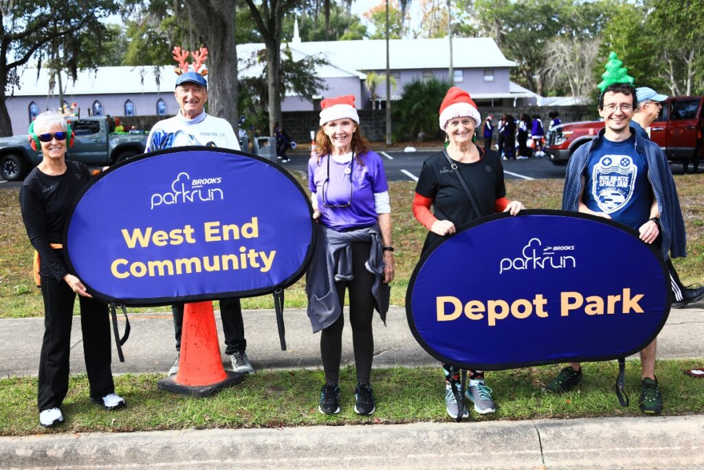 Members of Gainesville's Park Run at the 2025 A Very GNV Holiday Parade. Photo by C.J. Gish