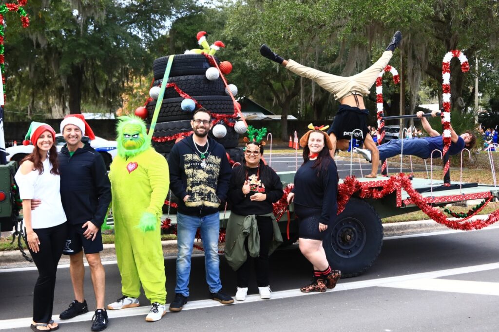 Swamp City Fitness at the 2025 A Very GNV Holiday Parade. Photo by C.J. Gish