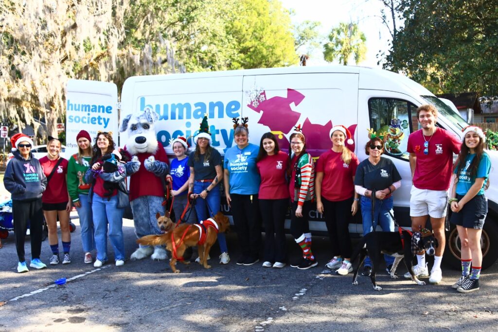 The Humane Society of North Central Florida at the 2025 A Very GNV Holiday Parade. Photo by C.J. Gish