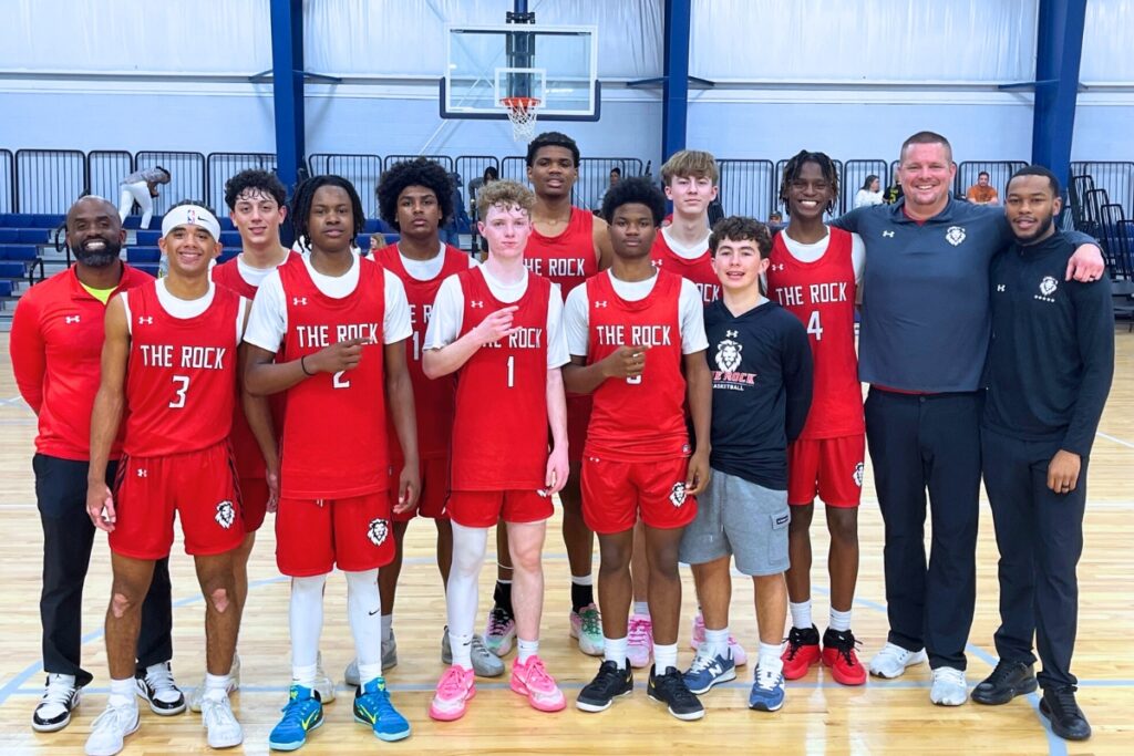 The Rock School defeated Forest (Ocala), 70-64, to claim the red bracket championship at the True Force Shootout on Monday. Photo by Mike Ridaught