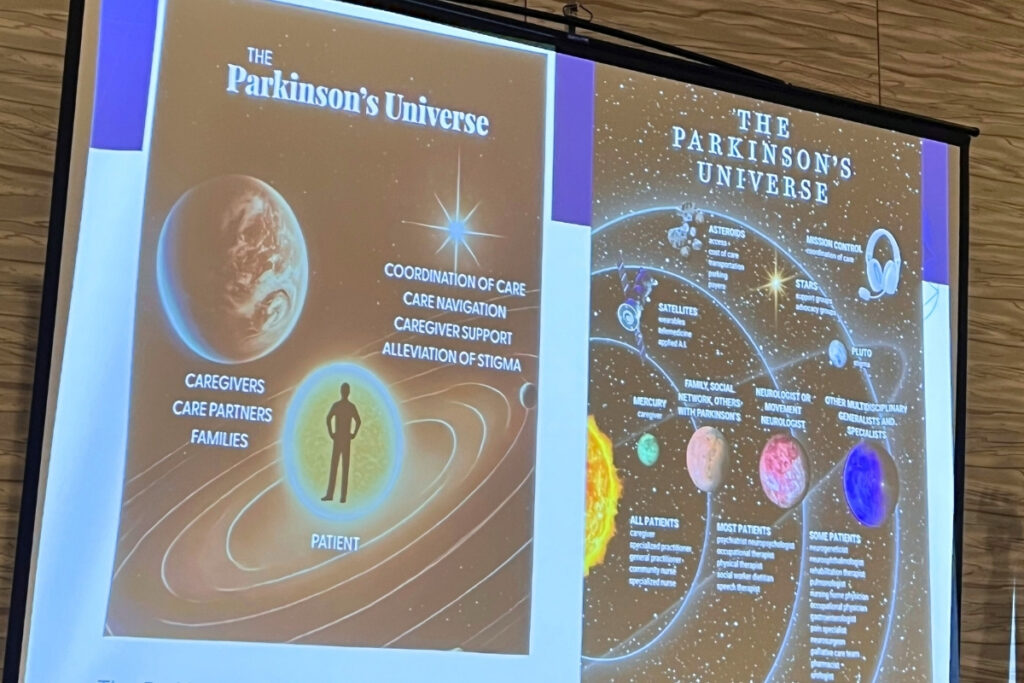 A graphic outlining the The Parkinson’s Universe model. Photo by Nick Anschultz