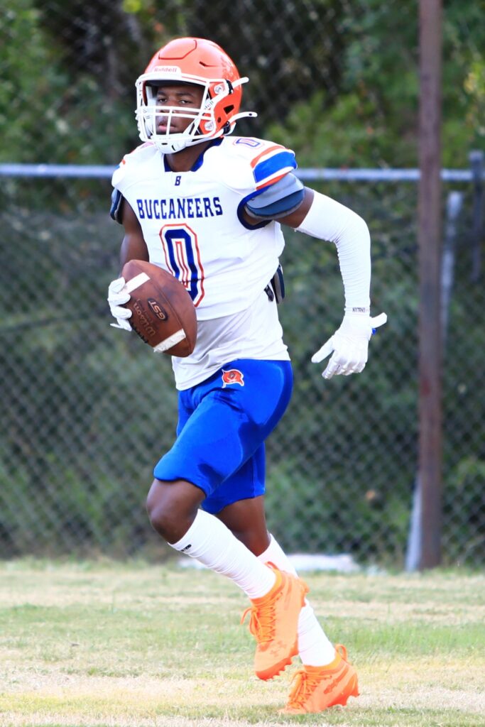 Branford's Maurice Vought hauled in 58 catches for 1,142 yards and 13 TDs in 2025. Photo by C.J. Gish