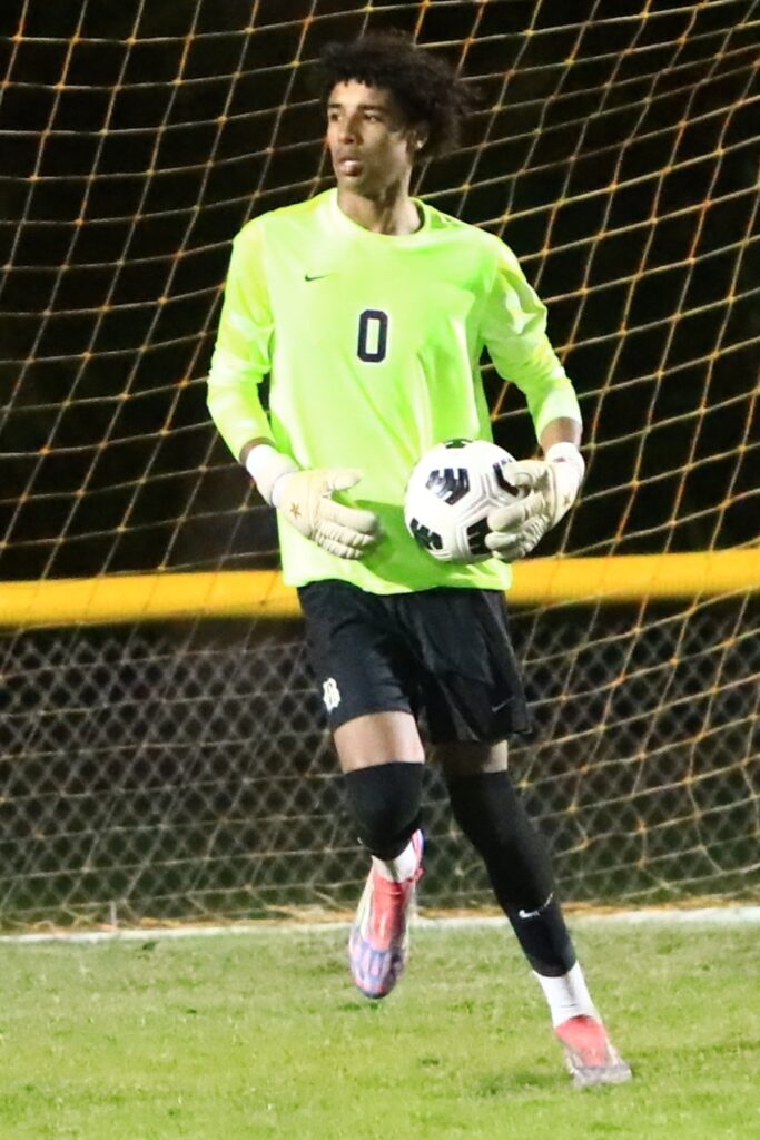 Buchholz goalkeeper Coby Taylor (0). Photo by C.J. Gish