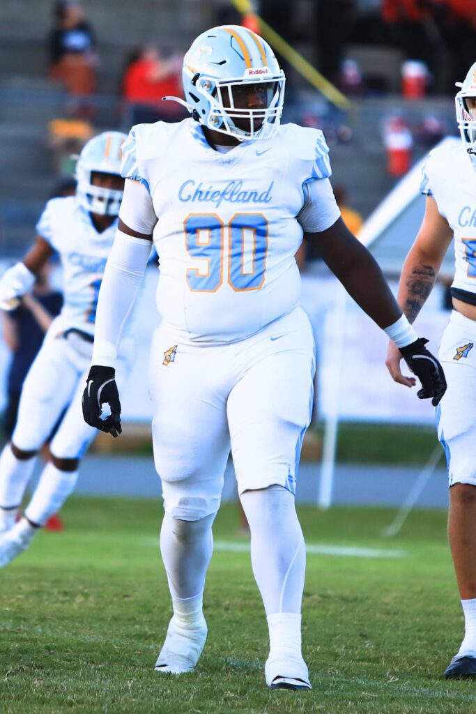 Chiefland's Wykel Howard led the Indians 61 tackles, including 17 tackles for loss, in 2025. Photo by C.J. Gish