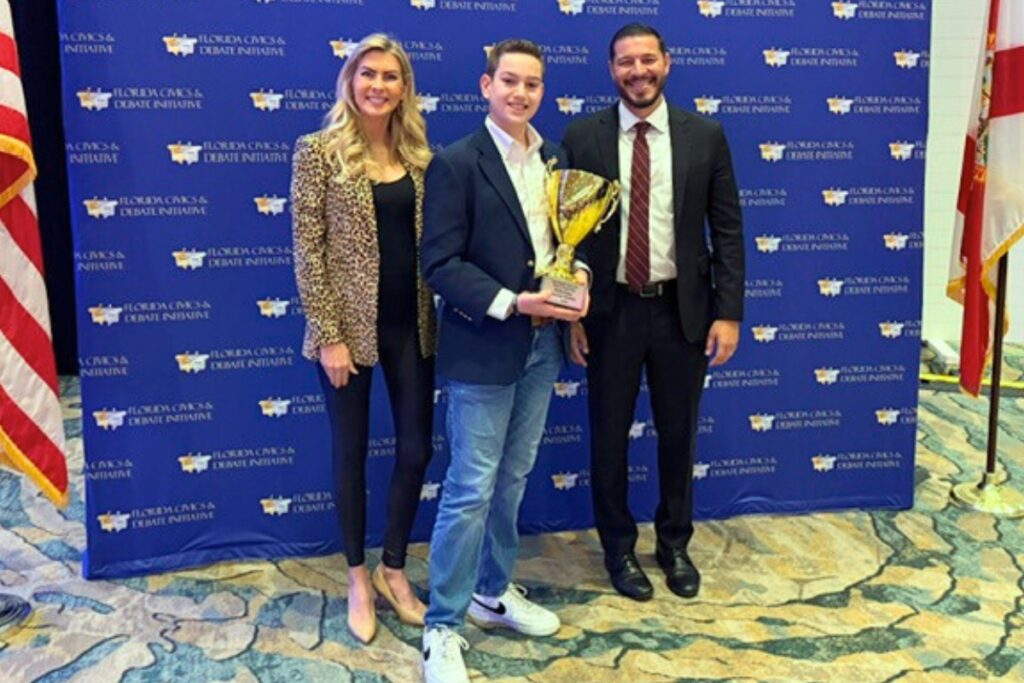 Cooper Campen, of Campen Homeschool, took fourth place overall in the Middle School Division at The Great Debate National Civics and Debate Championships held in Orlando on Jan. 16-19. Courtesy of Campen Homeschool