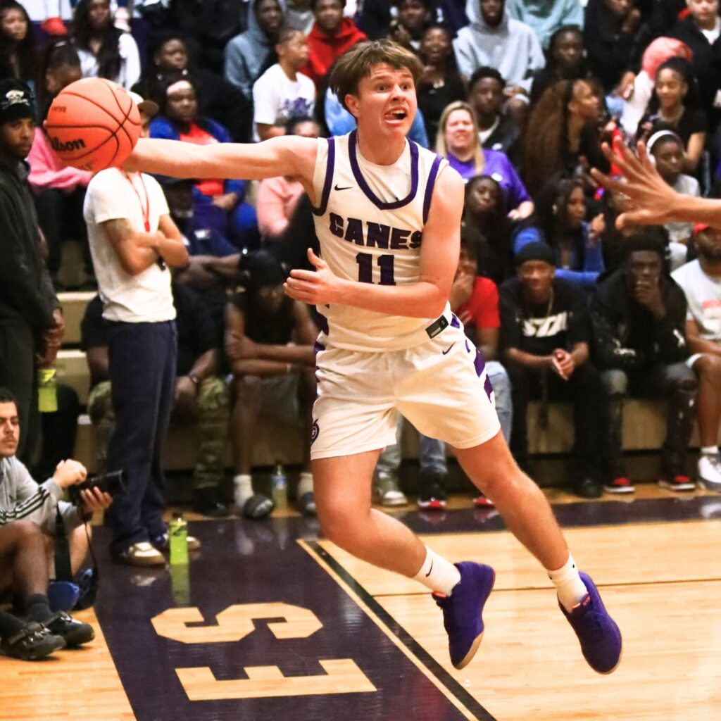 Gainesville's Kyle Pinter (11) attempts to save the ball against Eastside. Photo by C.J. Gish