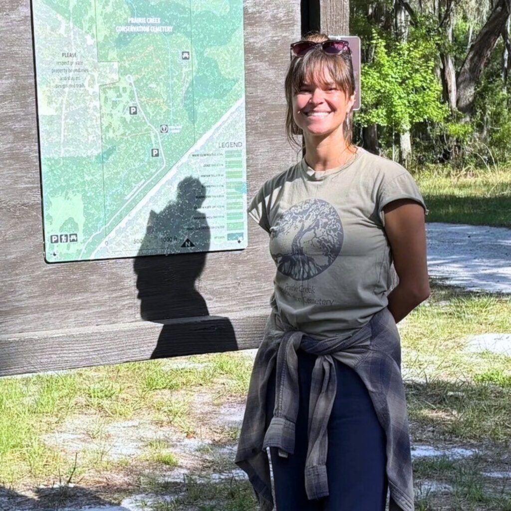 Heather Grove, executive director of Prairie Creek Conservation Cemetery. Photo courtesy of Prairie Creek Conservation Cemetery