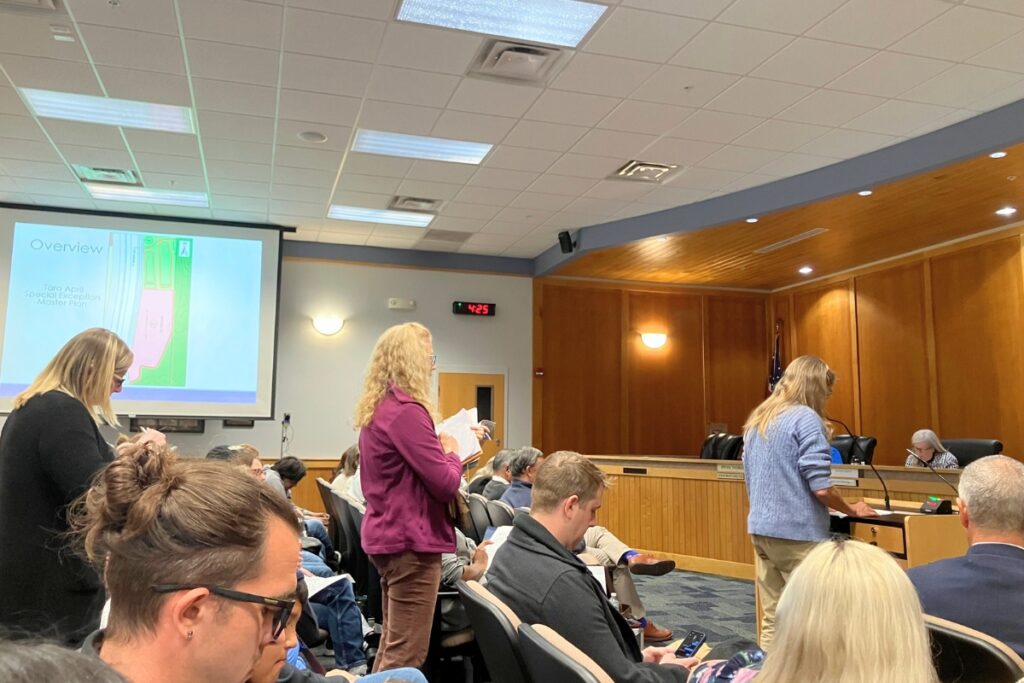 Nearly 50 public commenters opposed Tara April's special exception permit during a special Planning and Zoning Board meeting. Photo by Lillian Hamman