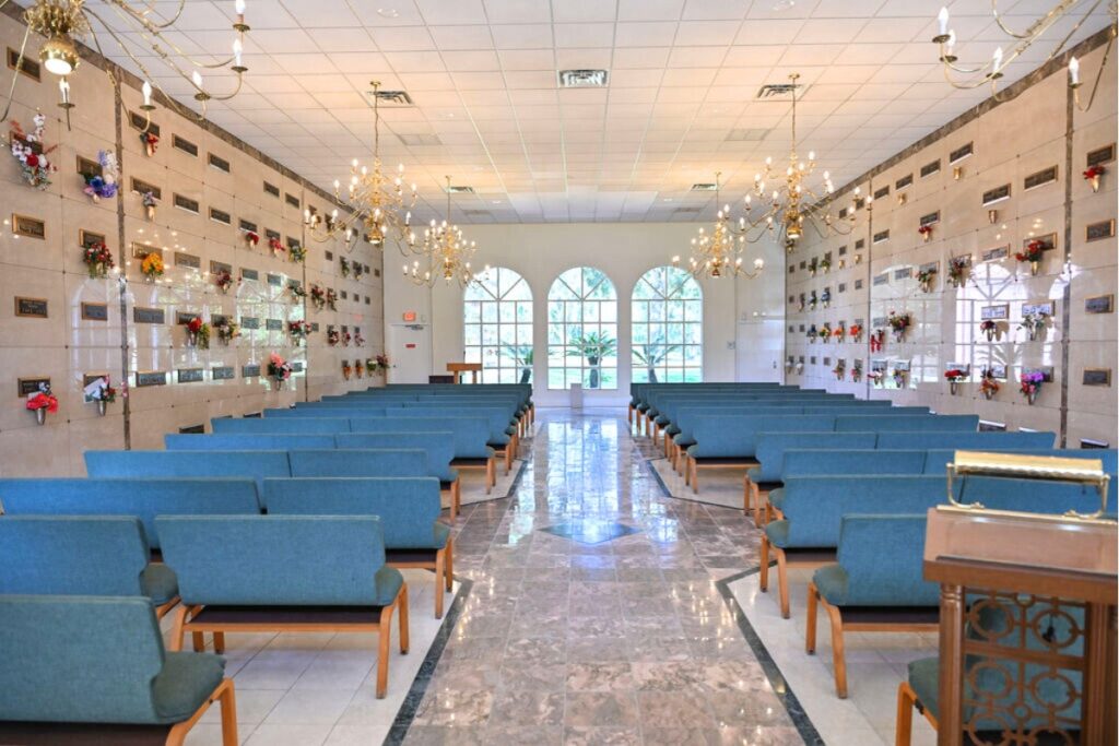 The Tribute Center at Forest Meadows Cemetery in central Gainesville.  Jennifer Grissom Photography 