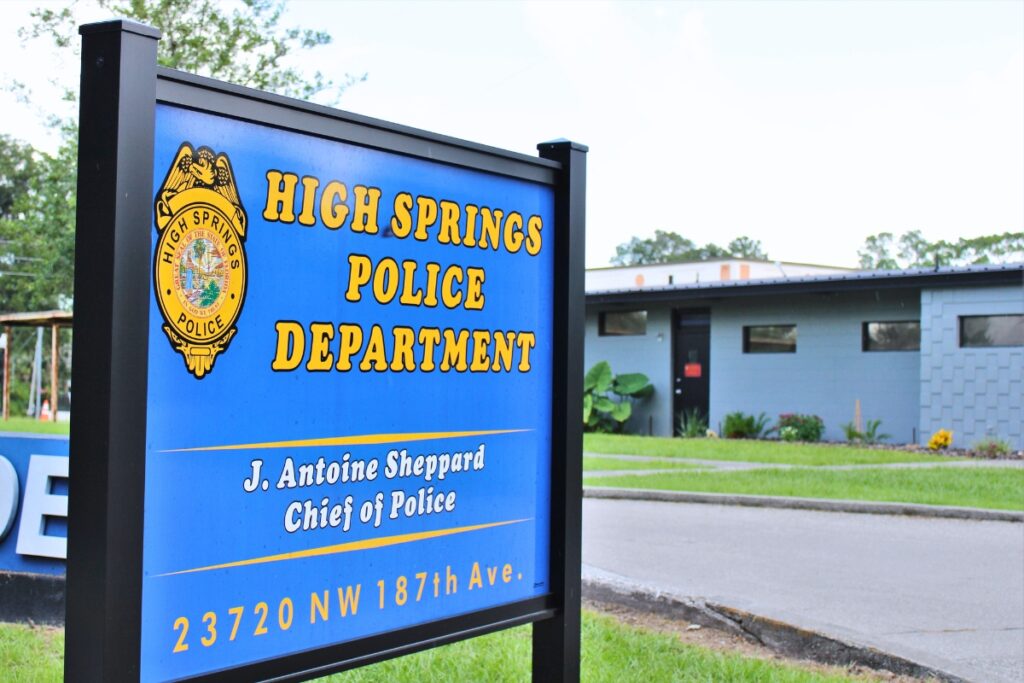The current High Springs Police Department is undersized, has asbestos, plumbing issues, frequent back-ups and is not hurricane-rated. Photo by Seth Johnson