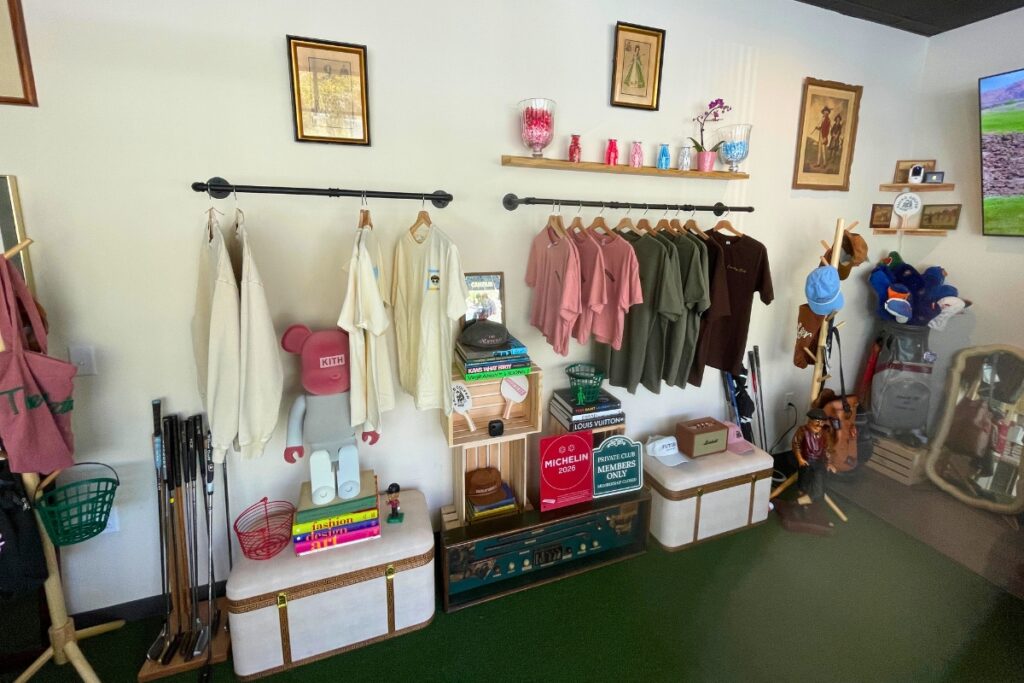 Future Country Club merch lines the inside of its Flagship location.