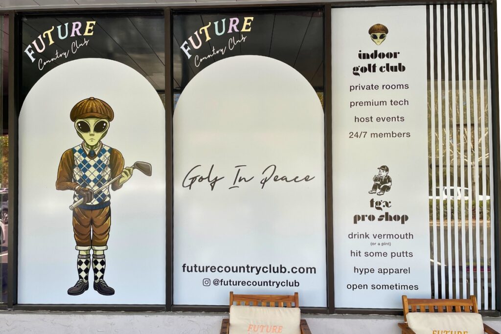 The outside facade of Future Country Club's Flagship location in Millhopper.