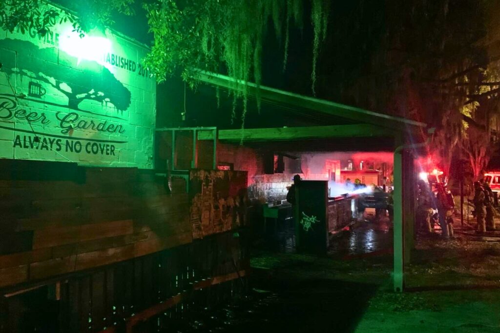 A Monday morning fire was reported in the 200 block of SW 2nd Avenue in Gainesville. Courtesy of GFR