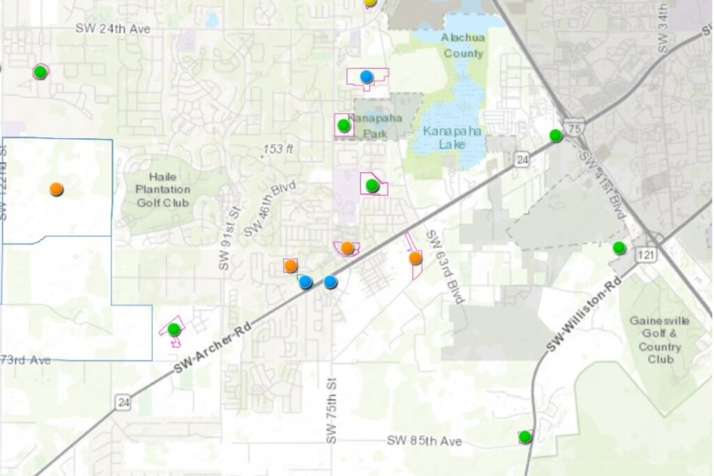 Alachua County's Growth Management has over a dozen projects in the works for just outside Gainesville's city limits off Archer Road and Tower Road. Courtesy Alachua County
