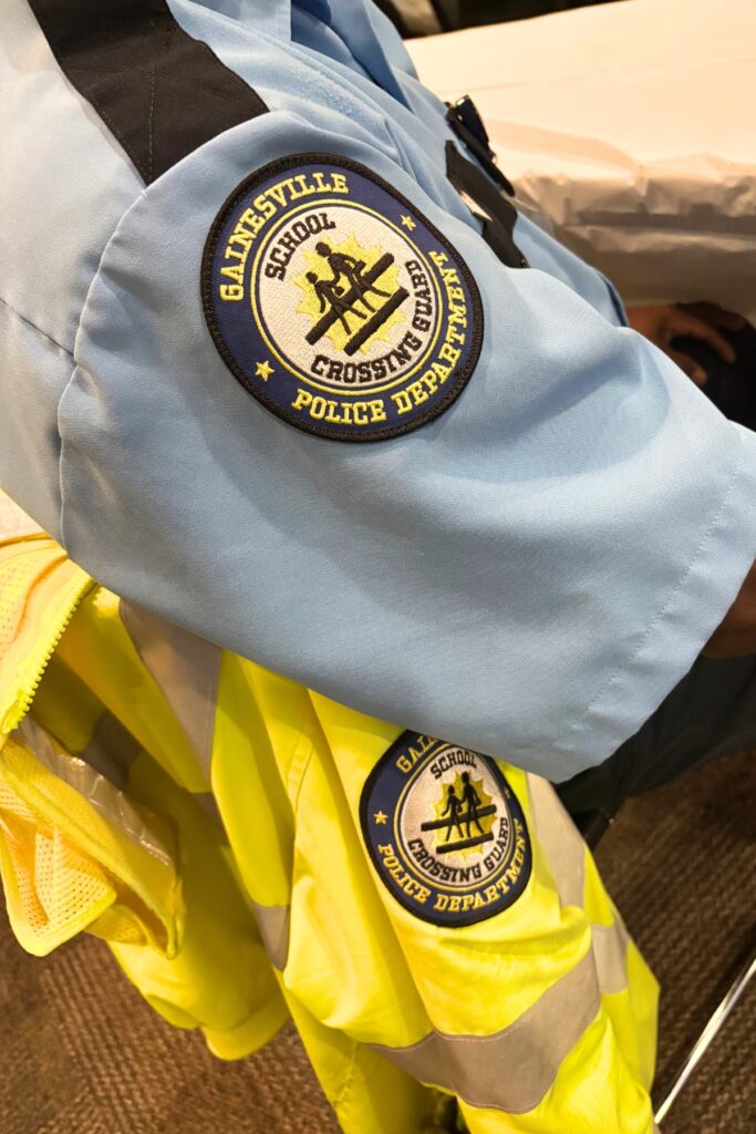 Emblems of the GPD School Crossing Guard Unit. Photo by Kirsten Rabin