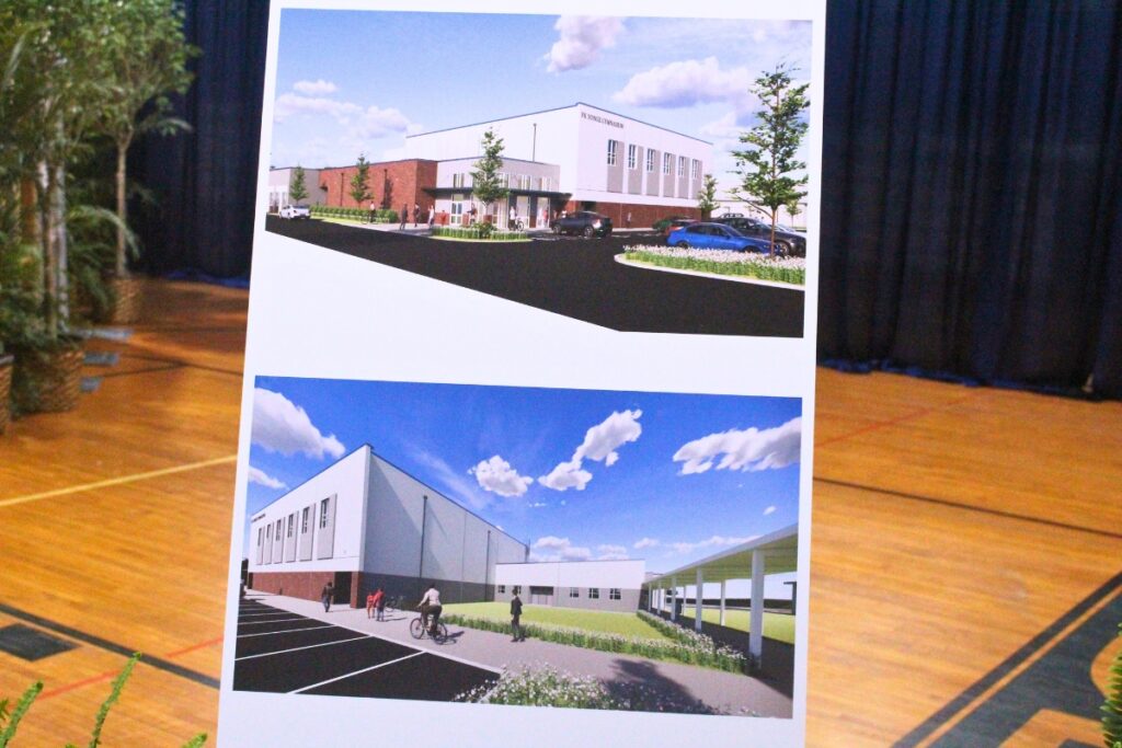 Renderings of P.K. Yonge's new gymnasium, which is expected to be completed in February 2027. Photo by Nick Anschultz