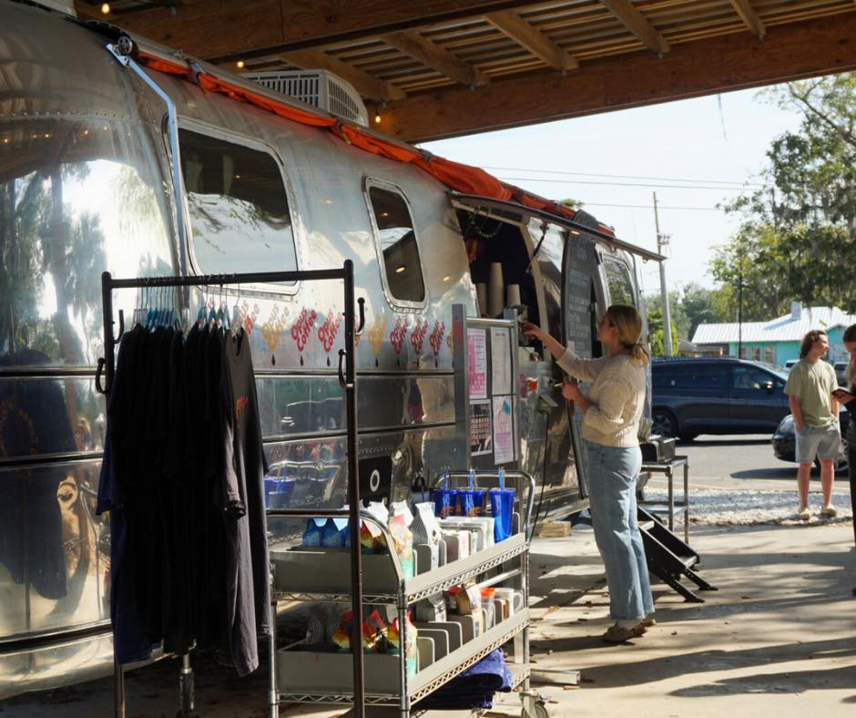 The 1976 Airstream serves as one of Opus Coffee's eight Gainesville locations. Courtesy of Opus Coffee