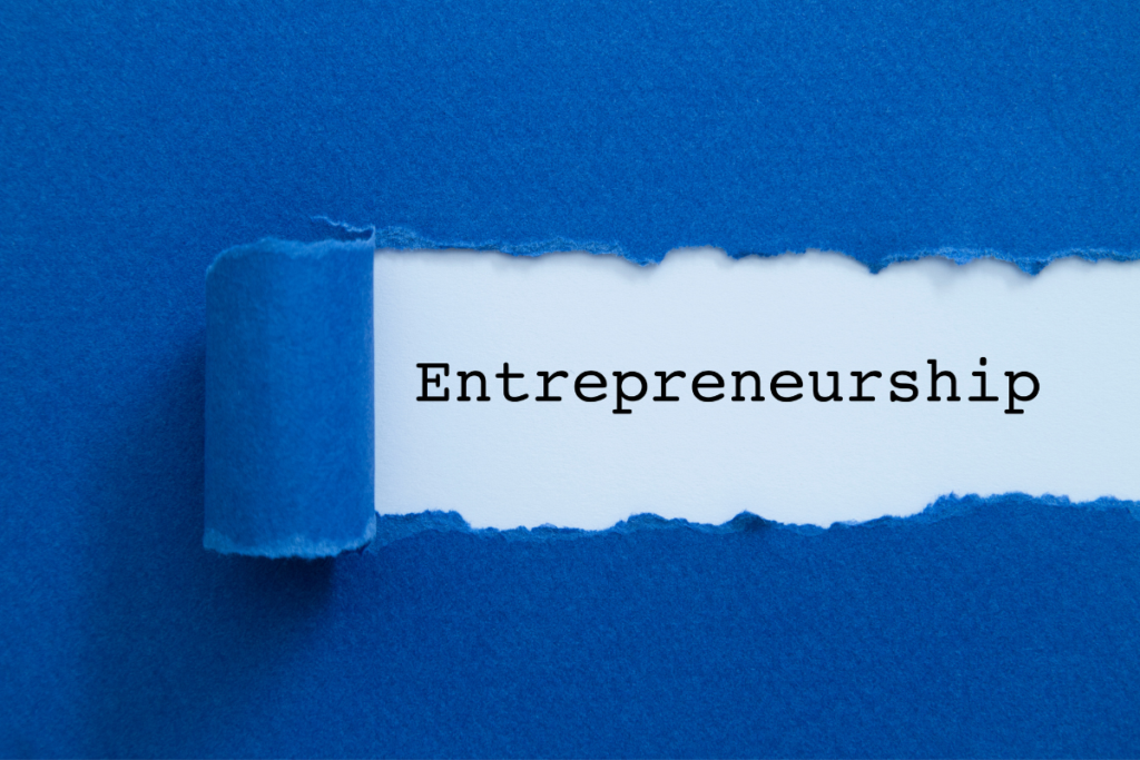 Entrepreneurship written on paper