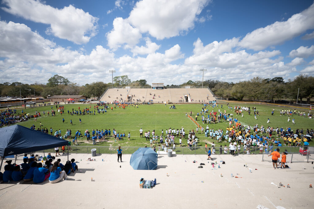 All 2,000 students from ACPS participating in Fifth Grade Field Day at Citizens Field. 1