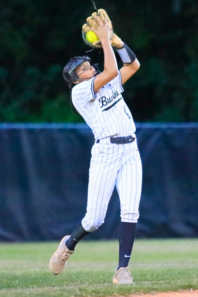 Buchholz's Jordyn Cooper catches a short Gainesville pop-up. Photo by Seth Johnson