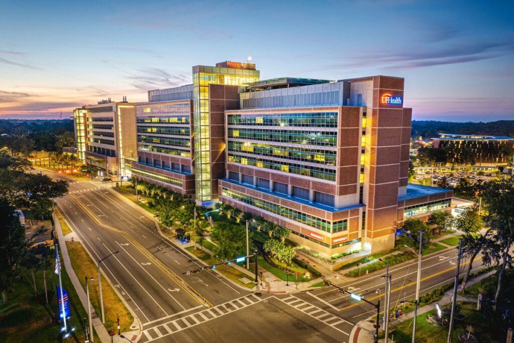 Four UF Health hospitals, including UF Health Shands Hospital in Gainesville, earned high marks from Healthgrades. Courtesy of UF Health