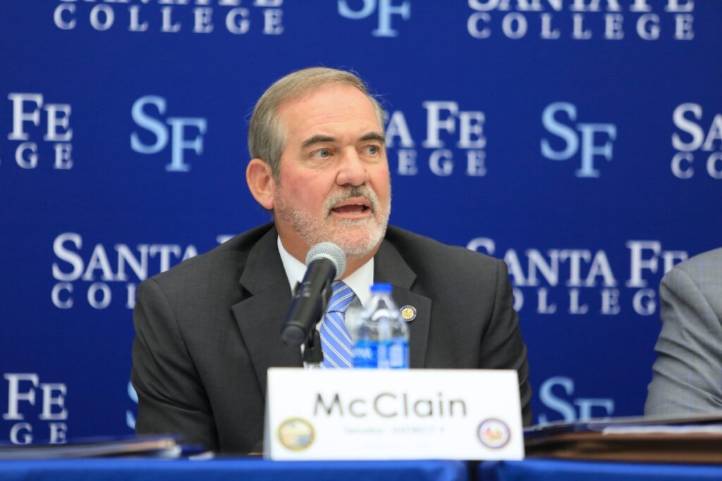 State Sen. Stan McClain at a legislative meeting