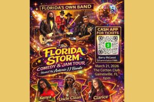 The Florida Storm Comedy & Jam Tour slated for Saturday