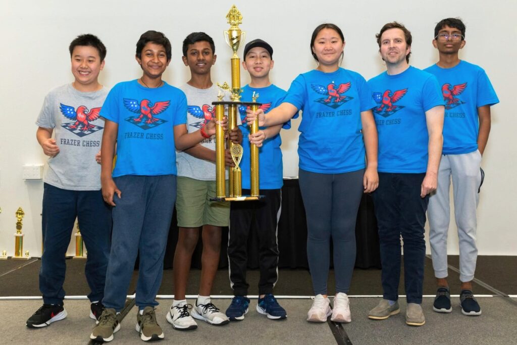 The Frazer School K-8 champion team. Courtesy of The Frazer School