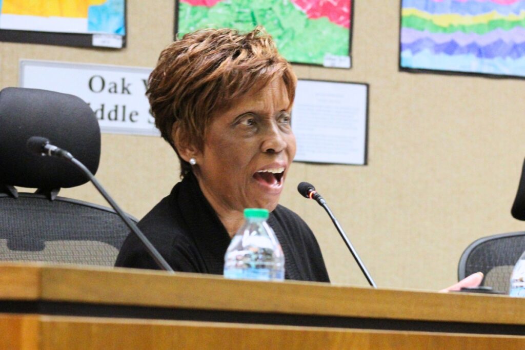 Vice Chair Leanetta McNealy voted against the rezoning maps. Photo by Nick Anschultz