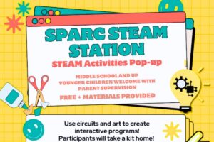SPARC352 STEAM Activity Pop-Up event slated for Saturday