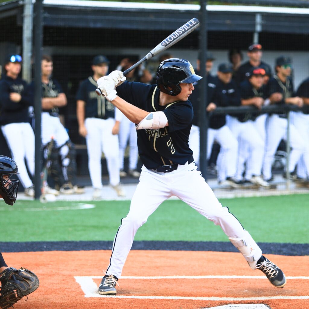 Buchholz's Blake Brewer (7) had two RBI in the Bobcats' 8-7 win over Lincoln (Tallahassee). Photo by C.J. Gish
