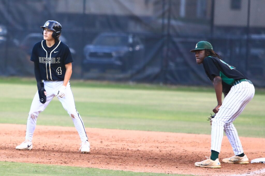 Buchholz's Zac Brown (4) had two hits and scored a run in an 8-7 win over Lincoln (Tallahassee). Photo by C.J. Gish