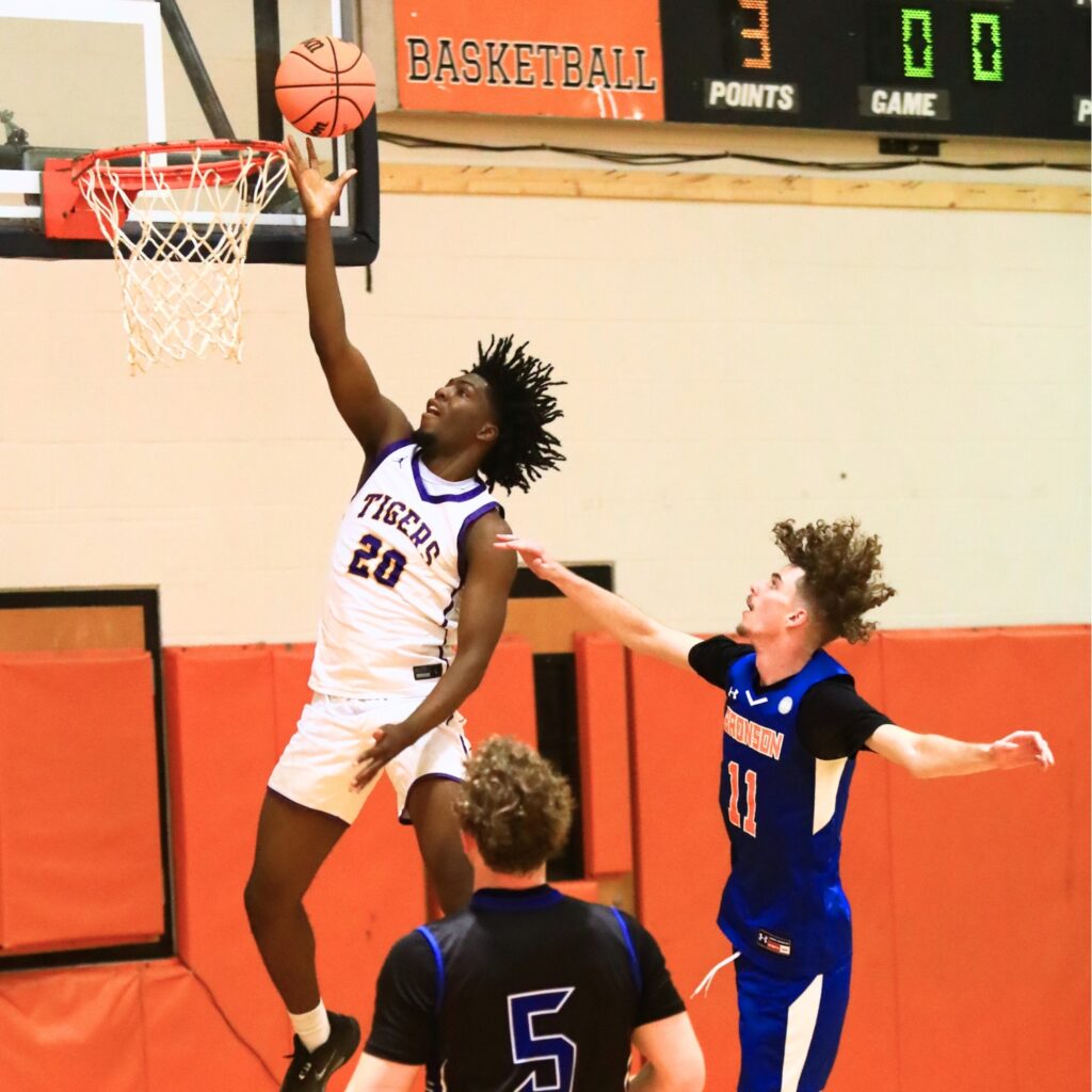 Columbia's Terrance Tolbert goes up for a shot at The Prep Zone All-Star Showcase on Saturday. Photo by C.J. Gish
