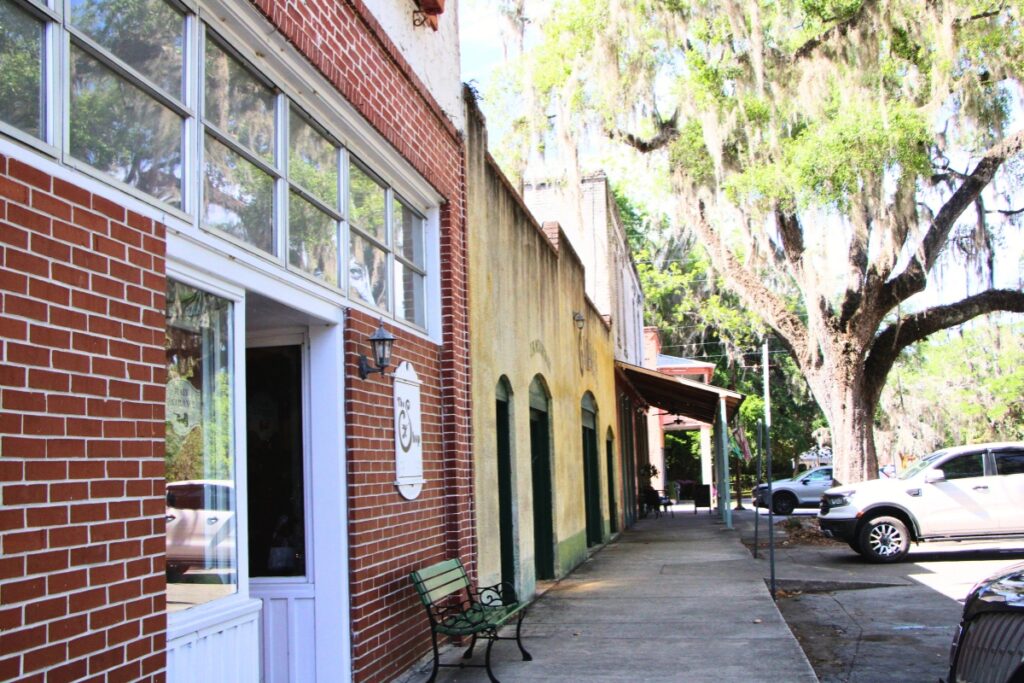 Doors and windows in downtown Micanopy will be replaced with mid-19th century themed props. Photo by Lillian Hamman (1)