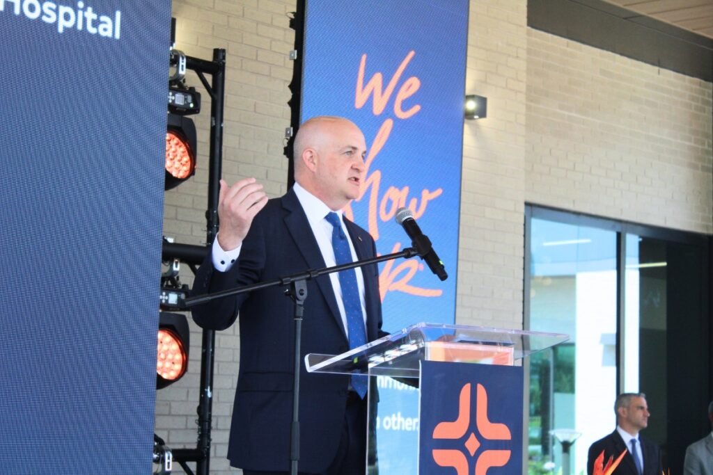 HCA Florida North Florida Hospital COO Mark Amox said 60 of the 90 beds at the hospital are private patient rooms. Photo by Nick Anschultz