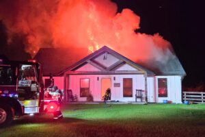 Residential fire south of High Springs likely sparked by golf cart