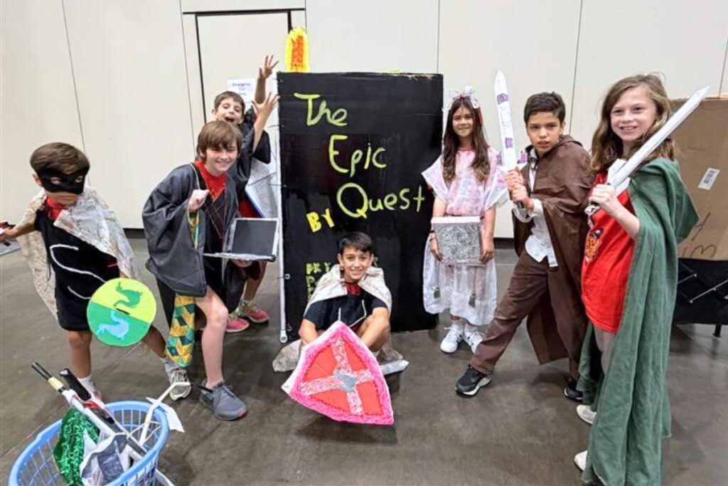 P.K. Yonge's Team A6103 placed sixth in The Epic Quest Division I categoryat the Odyssey of the Mind state competition. Courtesy of P.K. Yonge