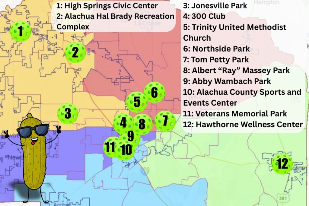 Public pickleball courts in Alachua County. Photo by Seth Johnson