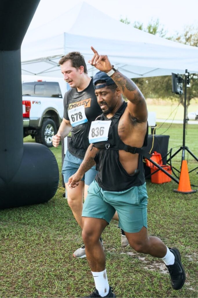 Runners completing the race at the first annual Free to Fly 5k. Courtesy of Anew