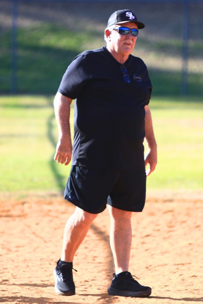 Santa Fe softball coach Gene Findley. Photo by C.J. Gish