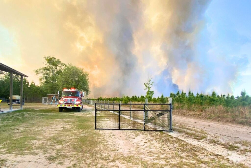 The Cow Creek Fire in Levy County. Courtesy Levy County Emergency Management (1)