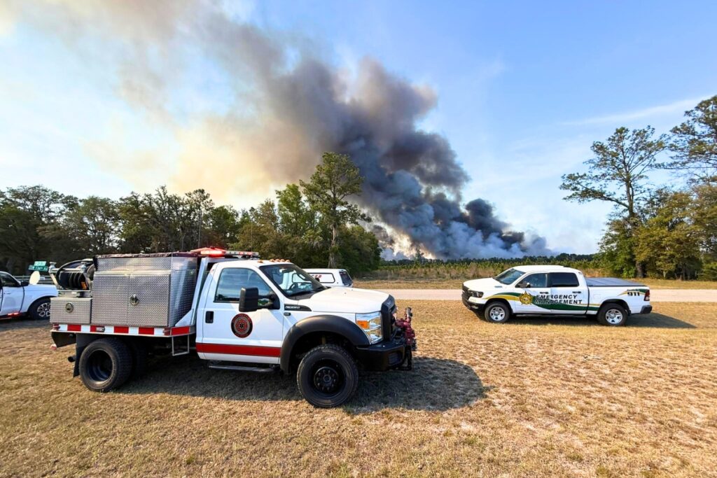 Wildfire in Bradford County. Courtesy Bradford County Fire Rescue (1)