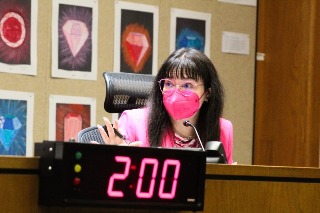 Board Member Sarah Rockwell voted in favor of keeping Irby Elementary School a Pre-K-2. Photo by Nick Anschultz