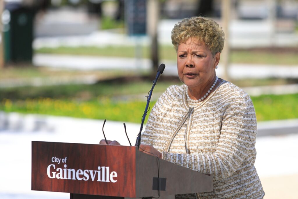 Commissioner Cynthia Chestnut outlined a history of Juneteenth and Florida Emancipation Day. Photo by Seth Johnson