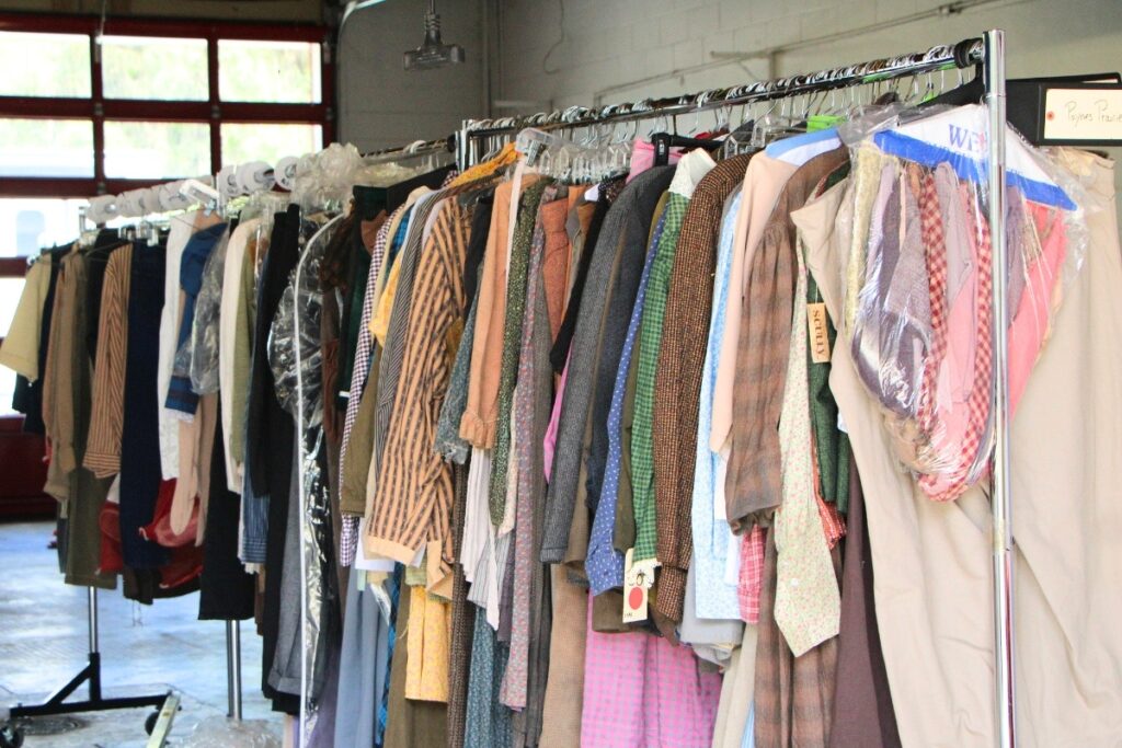 Crews turned the Micanopy fire station into a costume shop, hair and makeup studio for filming. Photo by Lillian Hamman
