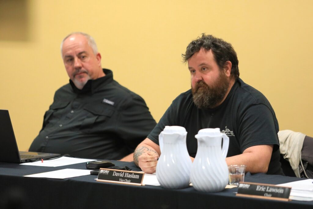 GRU directors David Haslam (right) and Jack Jacobs (left) supported getting rid of stormwater and garbage fees on GRU bills. 