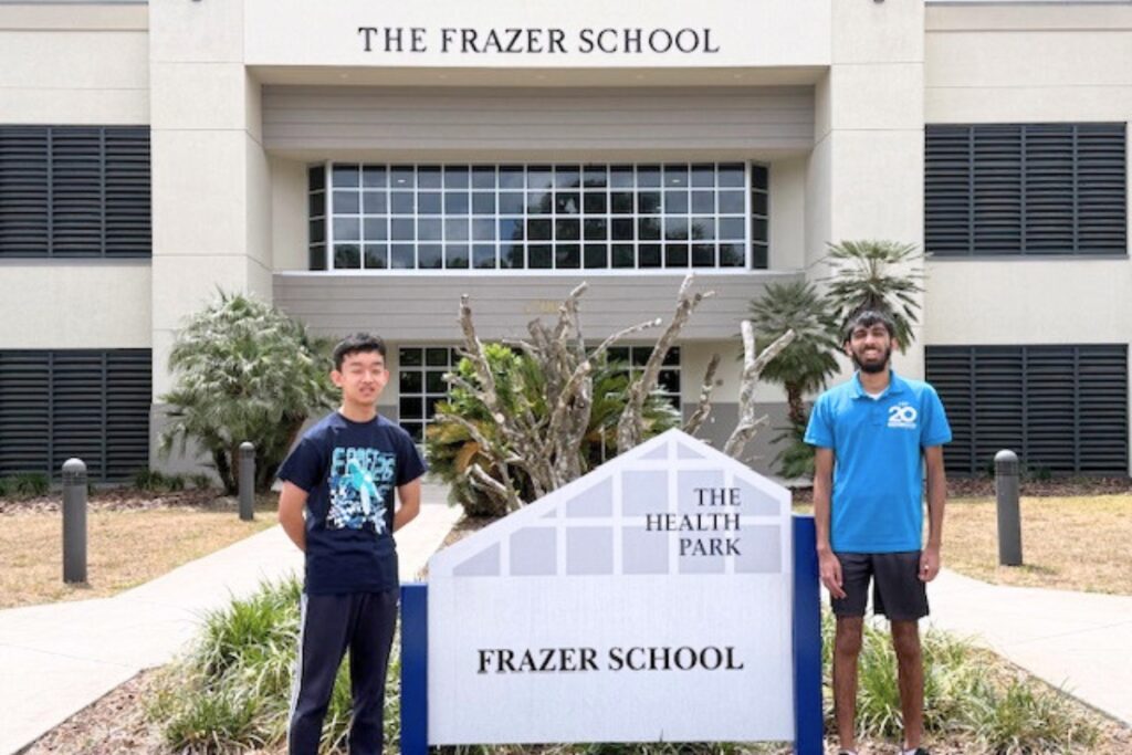 Frazer School students Eric Li (left) and Ajay Sawant have qualified for two separate U.S. Olympiad camps this summer. Courtesy of The Frazer School