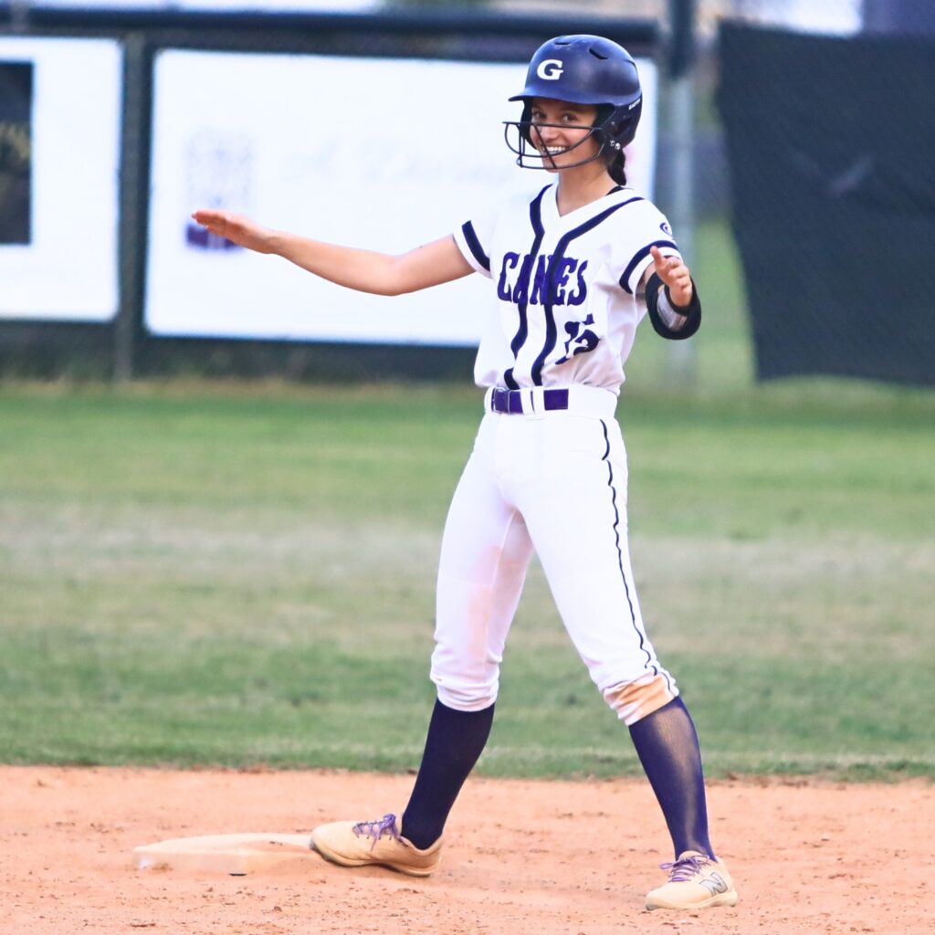Gainesville's Lana Renicks (15) got to second base and drove in a run in the third inning against Deltona in the Class 5A-Region 2 Quarterfinal.