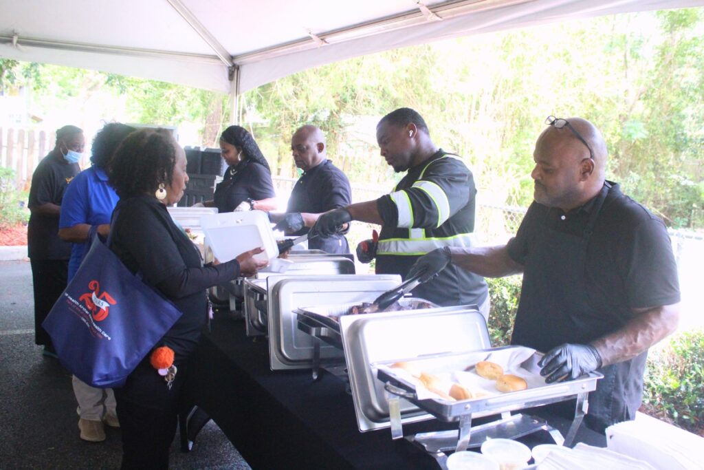 Heavy B’s Barbeque catered the BBQ at Thursday's event. Photo by Nick Anschultz